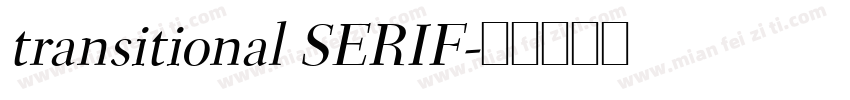 transitional SERIF字体转换